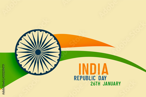 flat style creative indian republic day background