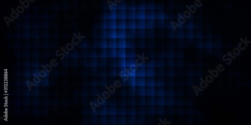 Dark BLUE vector texture in rectangular style. © Guskova
