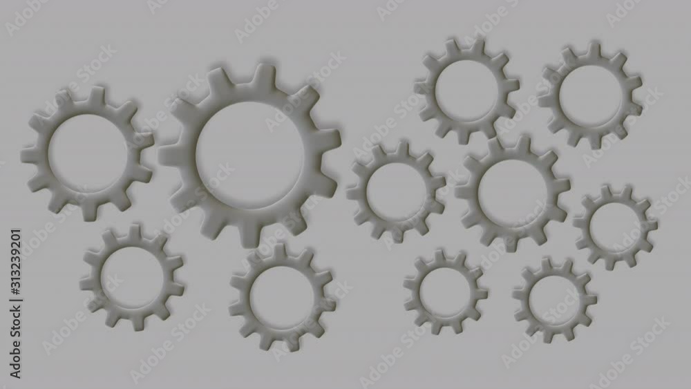 Motion, Cog in a gray background. Seconds 2-8 can cut for the loop Motion, Cog in a gray background. Seconds 2-8 can cut for the loop