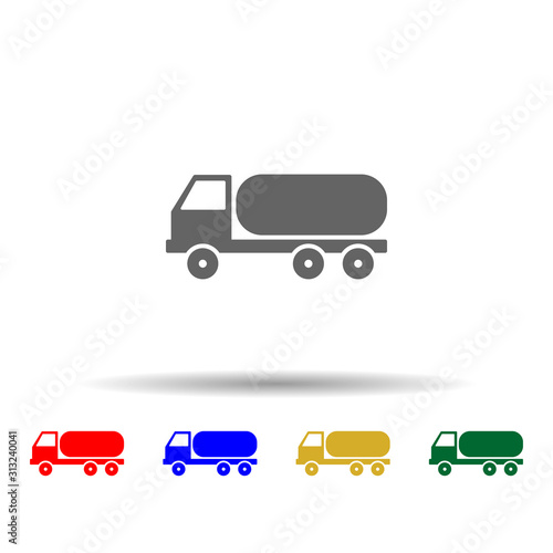 truck multi color style icon. Simple glyph, flat vector of transport icons for ui and ux, website or mobile application