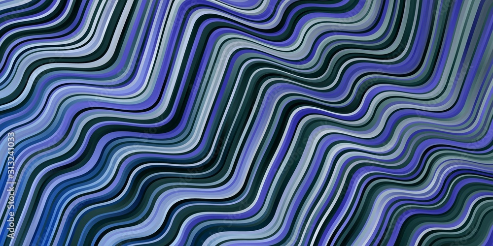 Light BLUE vector template with curves. Abstract illustration with bandy gradient lines. Pattern for ads, commercials. Light BLUE vector template with curves. Abstract illustration with bandy gradient lines. Pattern for ads, commercials.