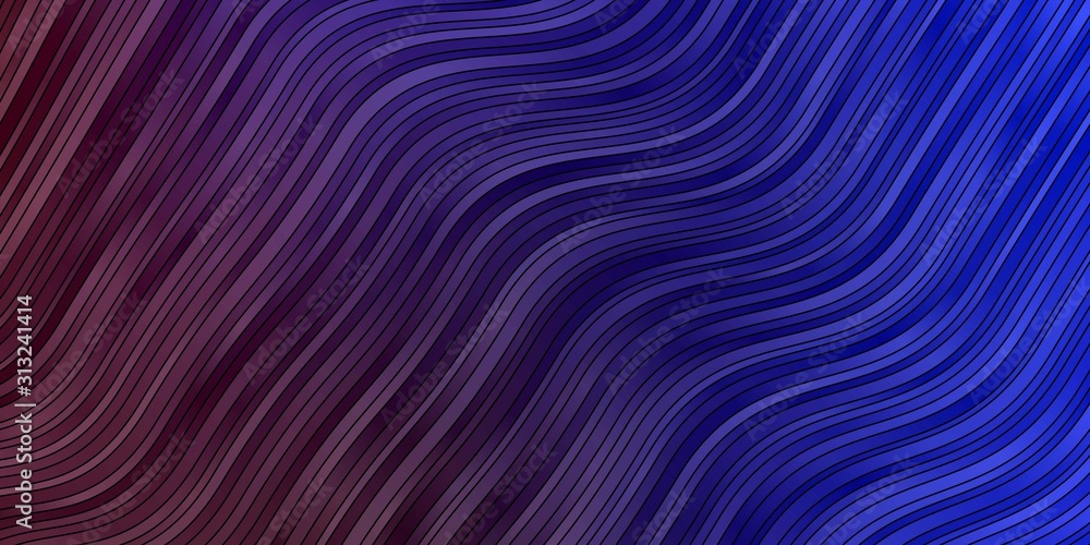 Dark Blue, Red vector background with bent lines. Illustration in halftone style with gradient curves. Smart design for your promotions. Dark Blue, Red vector background with bent lines. Illustration in halftone style with gradient curves. Smart design for your promotions.