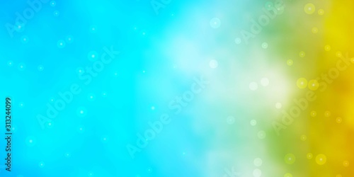Light Blue, Yellow vector texture with beautiful stars. Colorful illustration with abstract gradient stars. Pattern for wrapping gifts.
