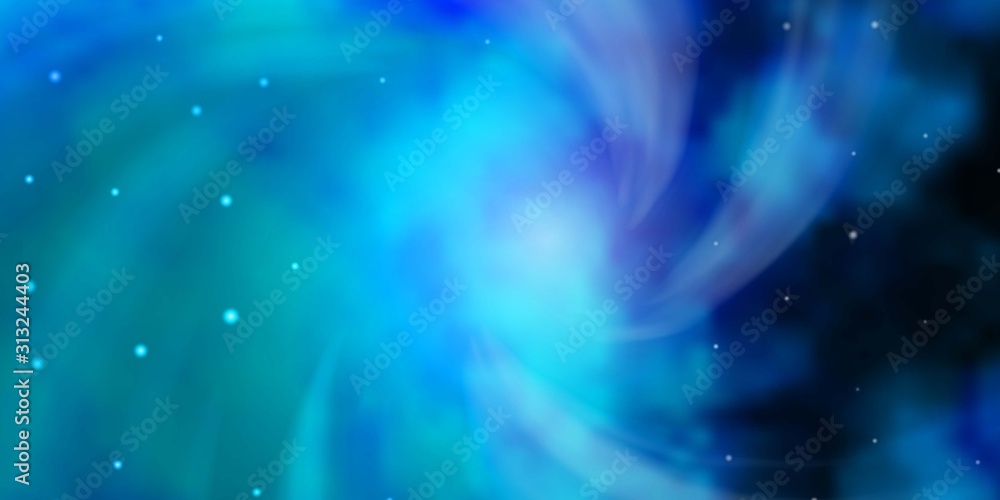 Light BLUE vector pattern with abstract stars. Shining colorful illustration with small and big stars. Pattern for wrapping gifts.