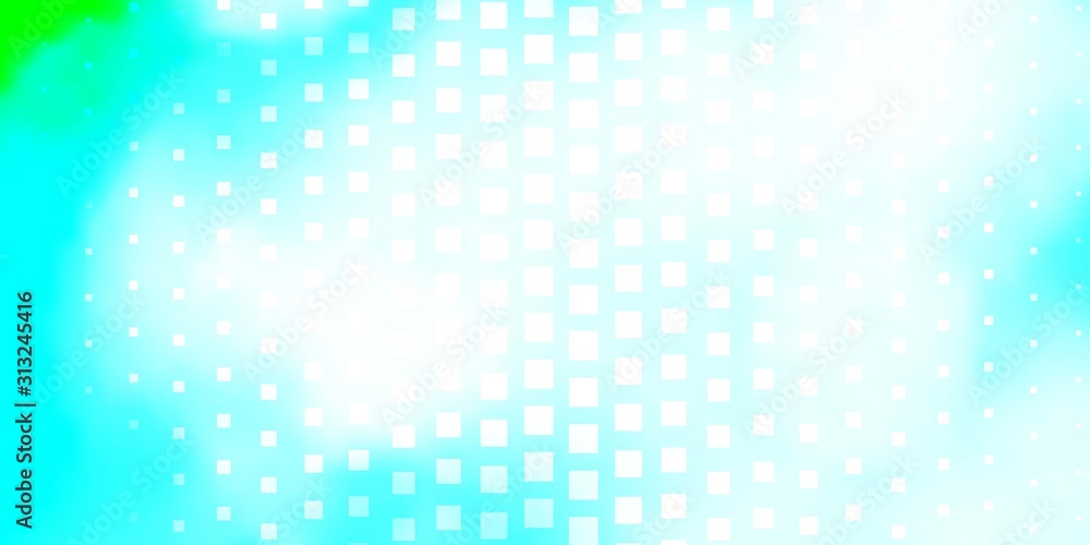 Light Blue, Green vector background with rectangles. Modern design with rectangles in abstract style. Pattern for business booklets, leaflets