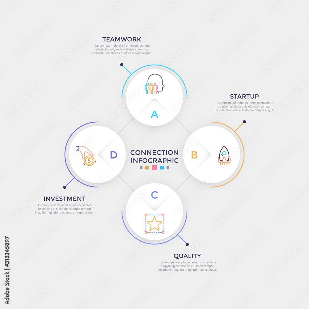 Naklejka premium Modern Infographic Template