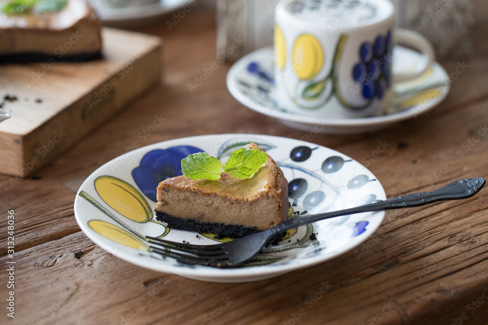 手作りのカフェオレチーズケーキ 手作りのカフェオレチーズケーキ
