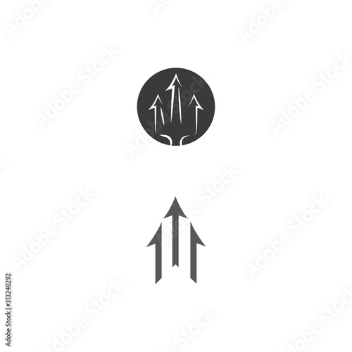 Trident Logo Template vector icon