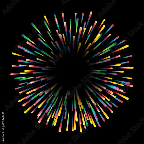 Canvas Print Colourful starburst design