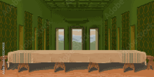 Schilderij op canvas Pixelart Last Supper