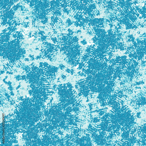 Noisy brushed faded mottled cyan ragged worn brushed stained distressed seamless repeat vector eps 10 pattern swatch.