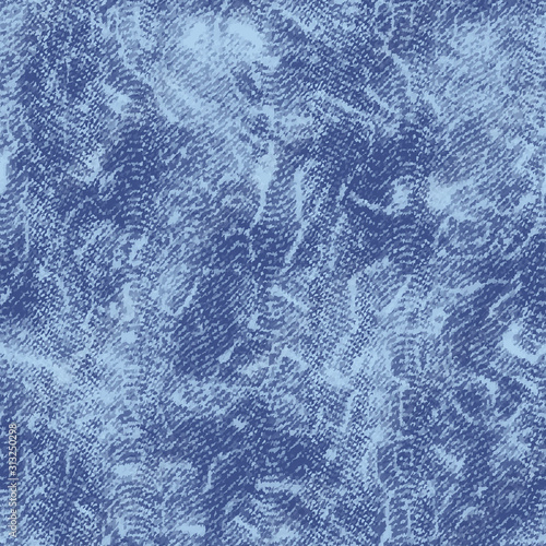 Noisy brushed mottled stains tracery motif light blue swatch. Distressed wavy curve artistic messy spots. Dynamic distorted grunge seamless repeat vector eps 10 pattern swatch.