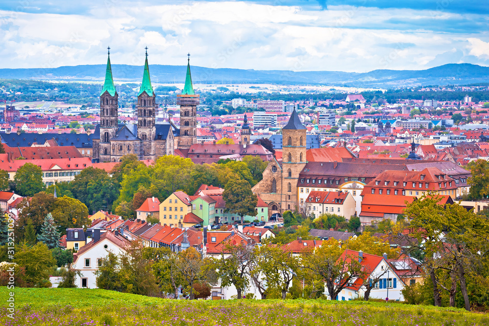 Bamberg. Panoramic view of Bamberg landscape and architecture