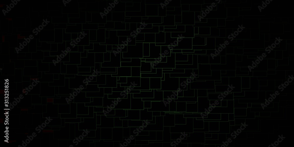 Fototapeta premium Dark Green vector texture in rectangular style. Colorful illustration with gradient rectangles and squares. Best design for your ad, poster, banner.