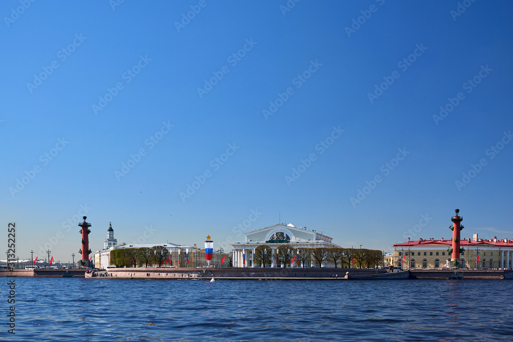 sight and view on city of Saint Peterbug in Russia