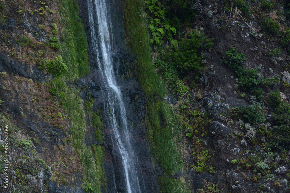 waterfalls and levadas on the island of Madeira, Portugal