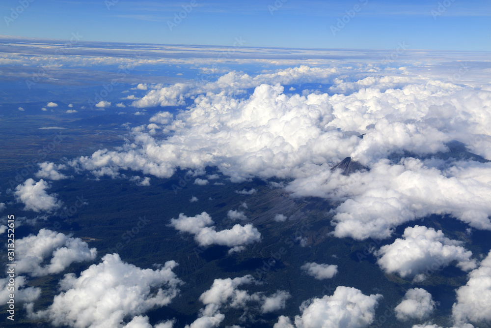Aerial View of Volcán de Colima in Mexico Aerial View of Volcán de Colima in Mexico