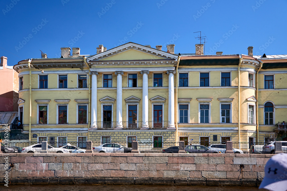 sight and view on city of Saint Peterbug in Russia