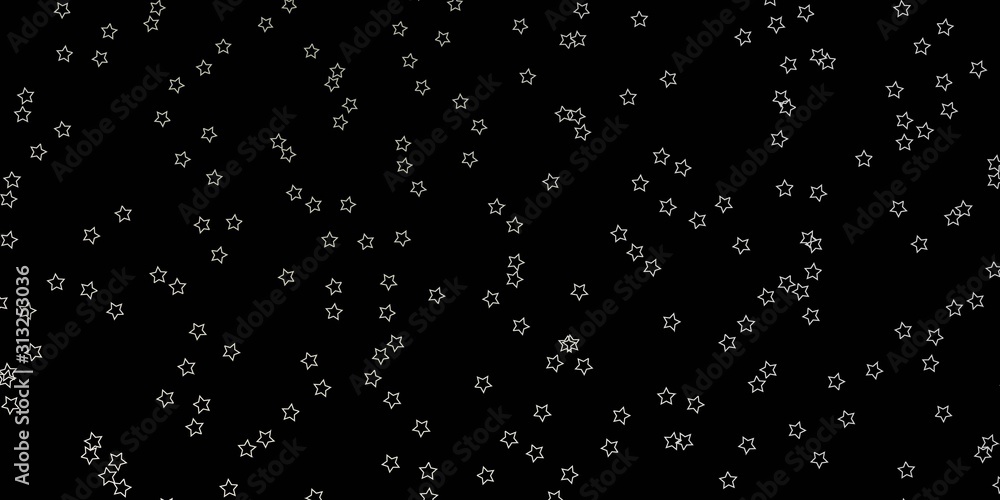 Dark Gray vector pattern with abstract stars. Shining colorful illustration with small and big stars. Pattern for websites, landing pages.