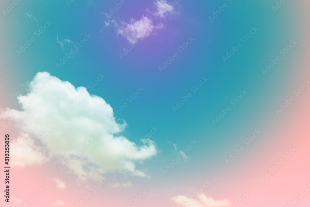 sky and cloud background with a pastel color.
