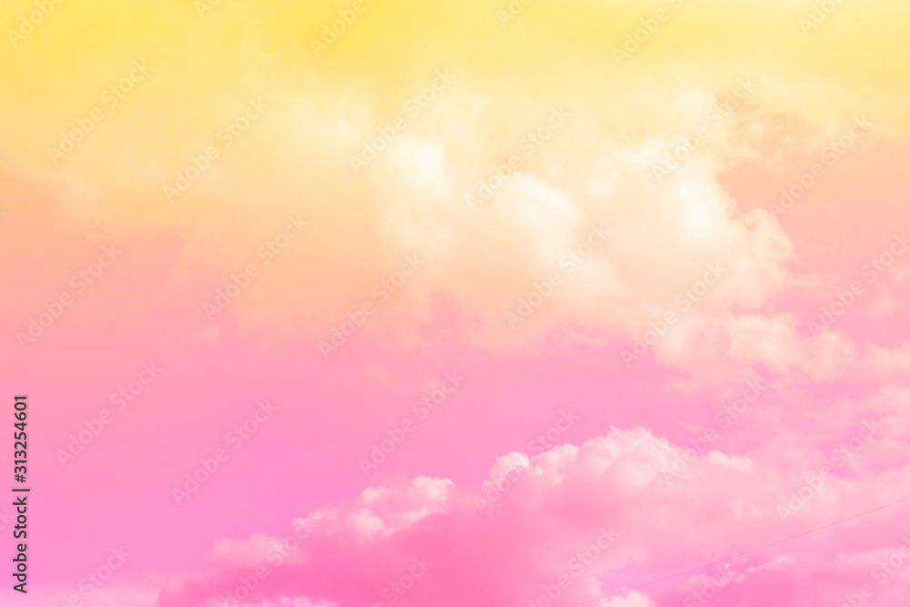 sky and cloud background with a pastel color.