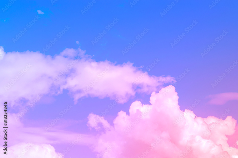 sky and cloud background with a pastel color.