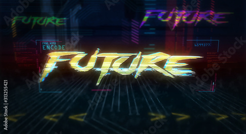 Cyberpunk style intro with future theme