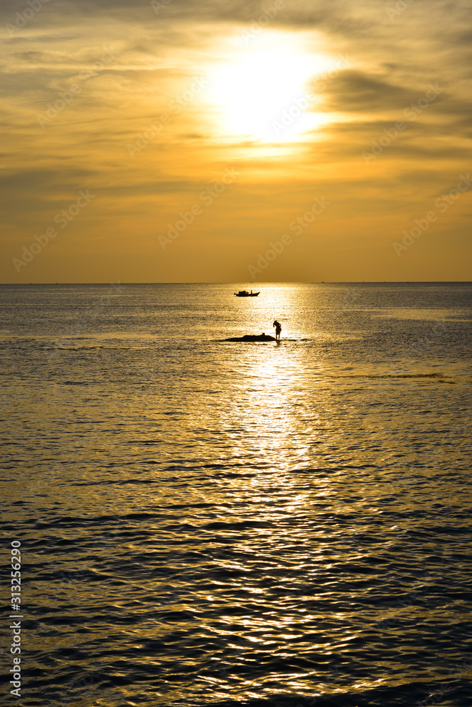 Beautiful sea at sunset