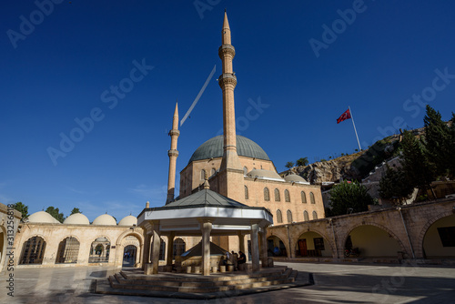 16th century Dergah Camii or Mevlid-i Halil Mosque in Sanliurfa, Turkey