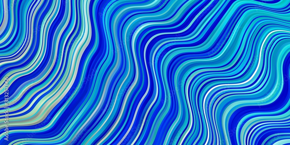Light Blue, Yellow vector pattern with curved lines. Colorful illustration in abstract style with bent lines. Template for your UI design.
