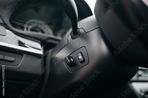 Steering wheel warmer controller at the car © Moose