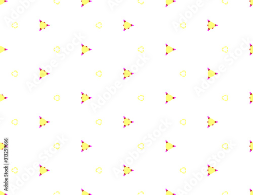 Abstract geometric pattern in ornamental style. Yellow or golden color. Seamless design texture.