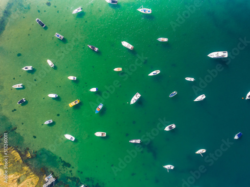 Photography Boats and Yachts aerial view Watson Bay Sydney Australia