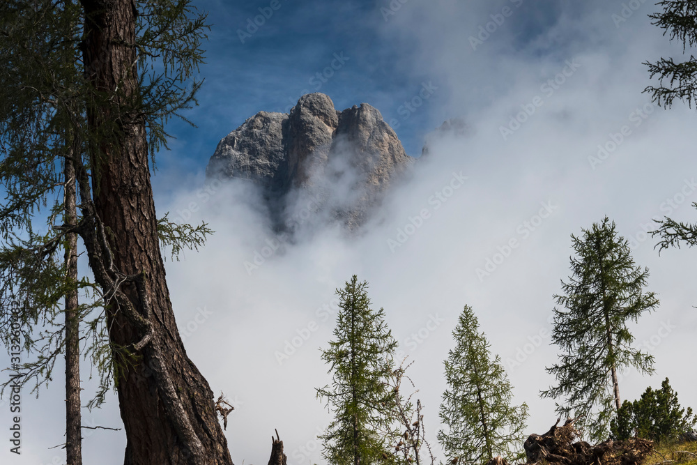 Fototapeta premium Alto Adige Alps sunny cloudy day