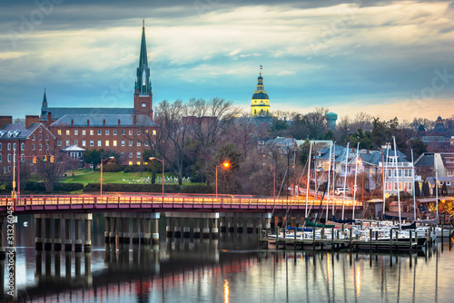 Annapolis  Maryland  USA State House and St. Mary s Church