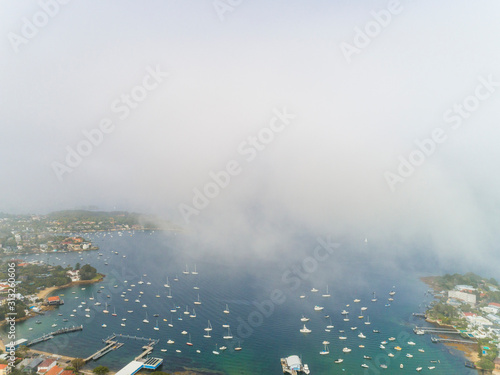 Photography Aerial view of Watson Bay peninsular and road