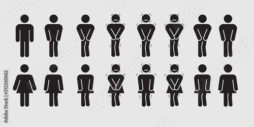 Toilet Sex Symbol Animation Moving Cartoon Vector