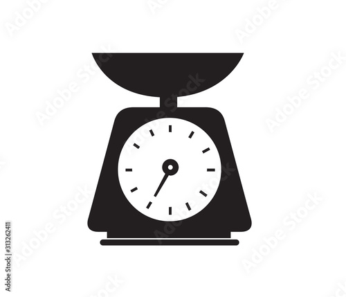 food scale tool icon vector
