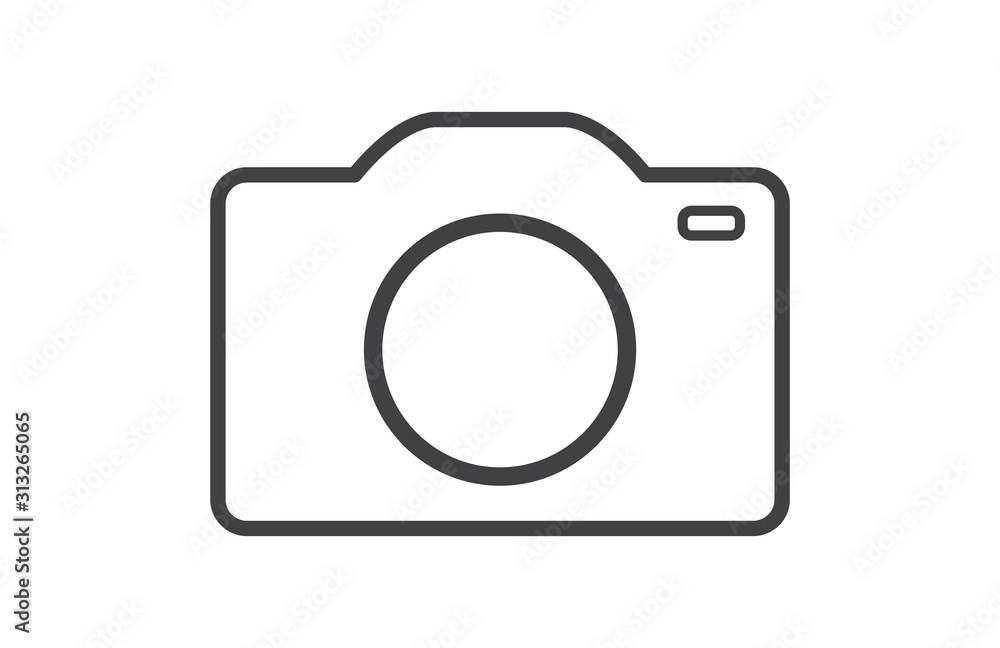 Camera icon. Vector illustration. on white background Camera icon. Vector illustration. on white background