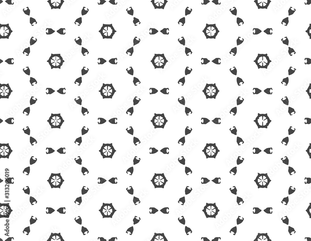 Abstract geometric pattern in ornamental style. Black and white color. Seamless design texture. Abstract geometric pattern in ornamental style. Black and white color. Seamless design texture.