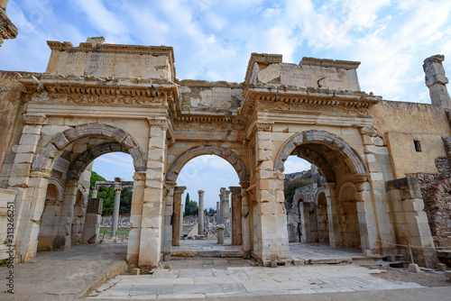 Library of Celsus, 2nd century Roman building in the ancient city of Ephesus, Izmir, Turkey