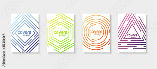 Abstract vector covers design template. Geometric gradient background. Background for decoration presentation, brochure, catalog, poster, book, magazine