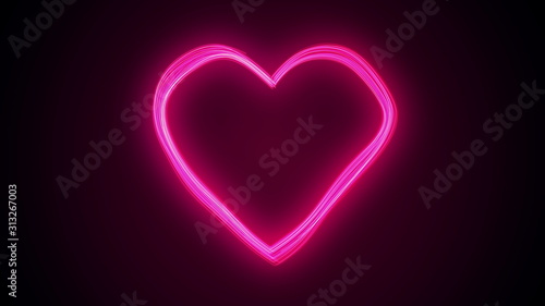 Εκτύπωση καμβά Valentines day festive and luxury heart 3D illustration