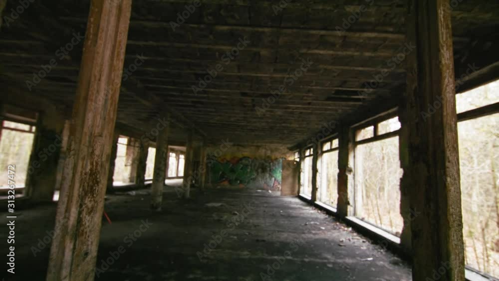 Abandoned empty rooms of Jewish sanatorium in Otwock, Poland. Abandoned empty rooms of Jewish sanatorium in Otwock, Poland.