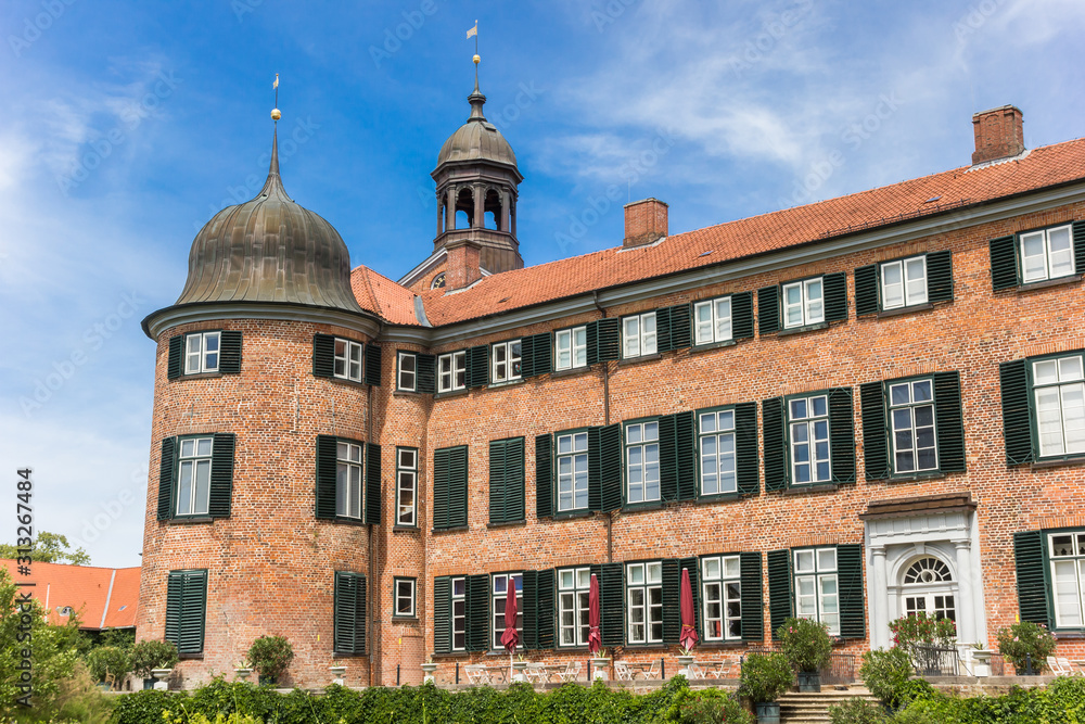 Towers of the historic castle in Eutin, Germany Towers of the historic castle in Eutin, Germany