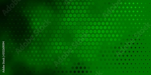 Light Green vector background with spots. Colorful illustration with gradient dots in nature style. Design for your commercials.