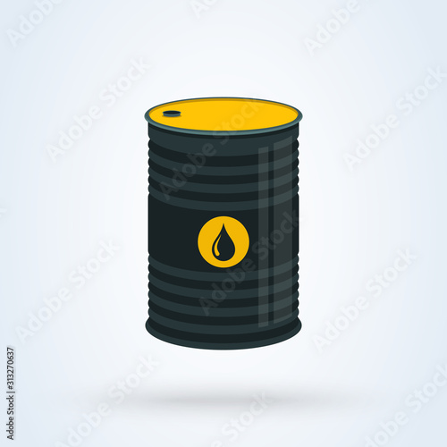 Petrol, oil barre flat. vector modern design illustration.