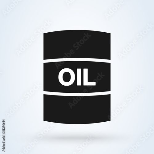 oil barrel Simple vector modern icon design illustration.