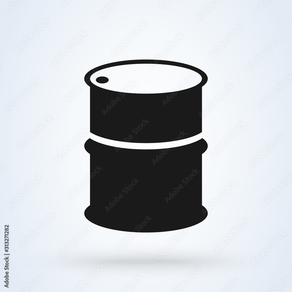 oil barrel Simple modern icon design illustration. oil barrel Simple modern icon design illustration.