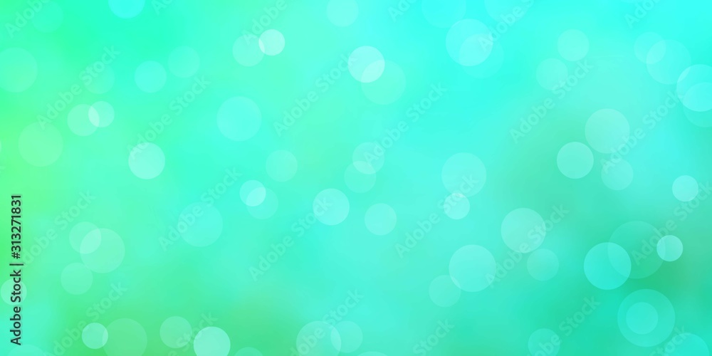 Light Green vector template with circles. Modern abstract illustration with colorful circle shapes. Pattern for business ads.